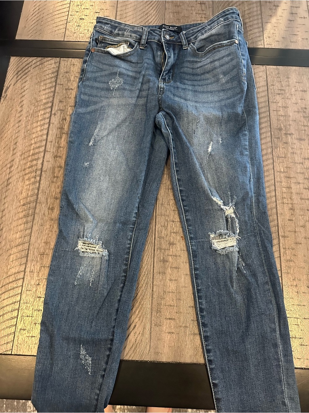 Judy Blue Distressed Relaxed Fit Jeans